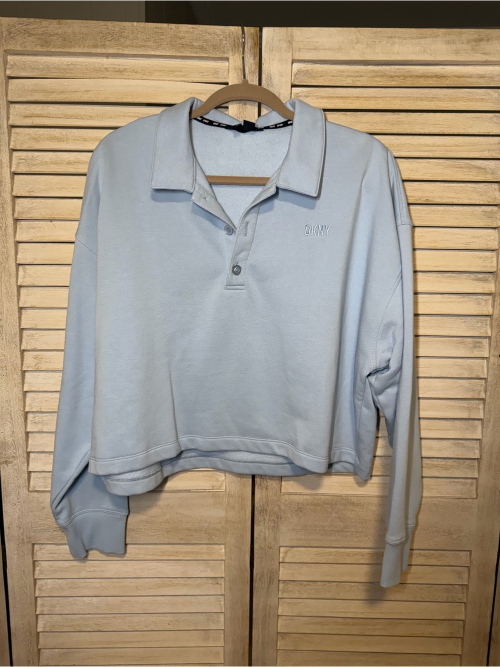 DKNY Sport Cropped Polo Sweatshirt